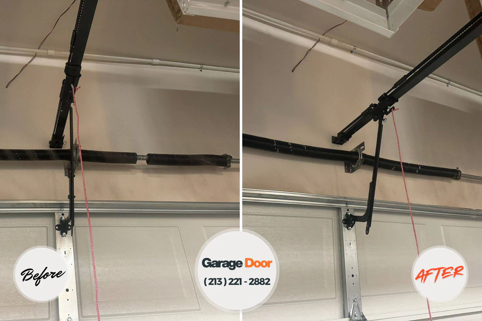 Before and after: garage door repair Galax, VA